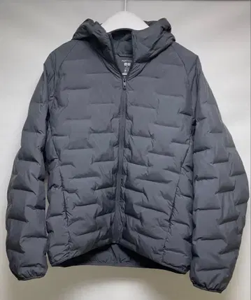 [ 새상품급 ] 유니클로 퍼프 테크 후드티 그레이 XL