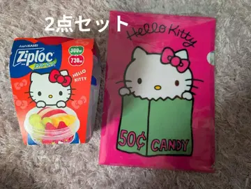 헬로키티 지퍼락 컨테이너 헬로키티전 파일 교토 한정판