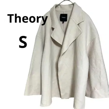 Theory 캐시미어 혼방 울 코트 S 아이보리 루즈핏