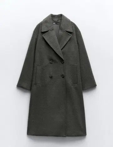 ZARA 오버 사이즈 소프트 코트 XXL 다크 그레이