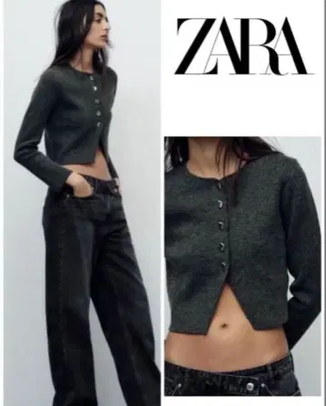 ZARA 크롭 니트 가디건