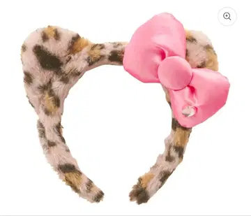 usj 유니버셜 머리띠 키티 레오파드 무늬 핑크