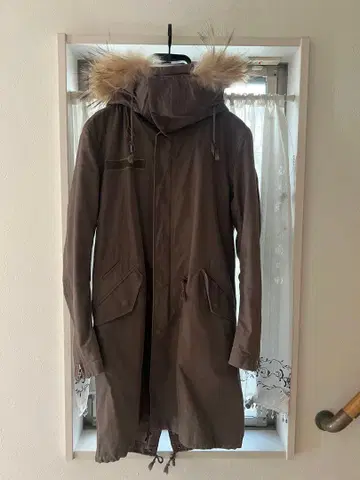 Lui's 모즈 코트 이너 포함 밀리터리 카키