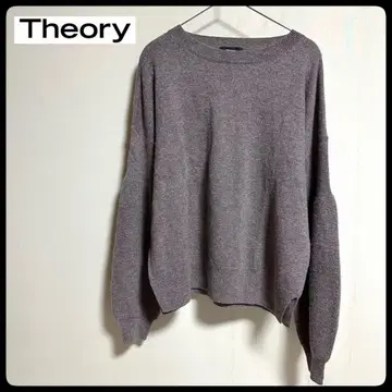 띠어리 니트 스웨터 캐시미어 혼방 풀오버 오픈넥