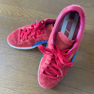 Puma 스웨이드 스니커즈 레드/블루