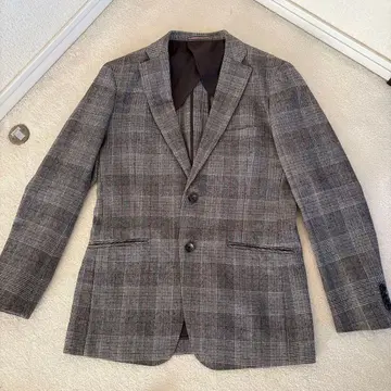 그레이 계열 체크 비즈니스 정장 자켓 L