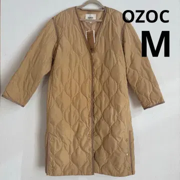 [ 택 포함 새상품/ OZOC ] 노카라 퀼팅 롱 코트