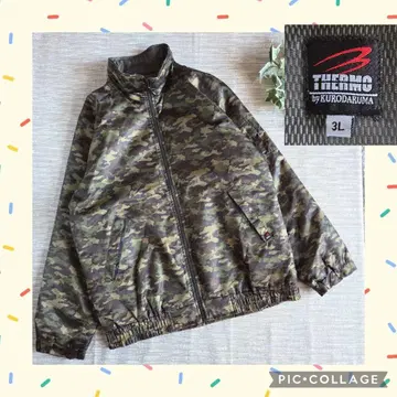 THERMO KURODARUMA 남성용 자켓 3L 카모플라쥬 경량 블루종