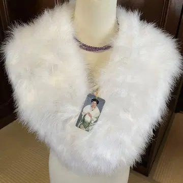 기모노 깃털 스톨 미사용품