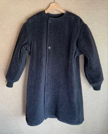 ANATOMICA 보아 롱 코트 블랙