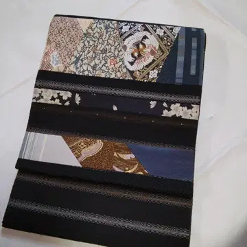 후쿠로 오비 기하학 패턴 패치워크