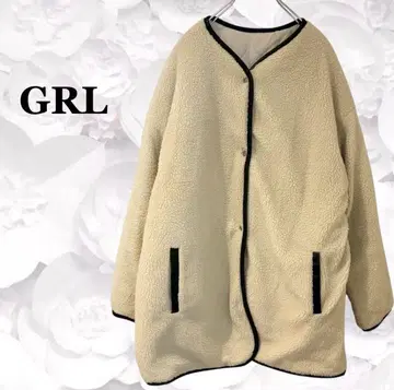 [ 그레일 ] 보아 자켓 [ F ] 아이보리 노카라 빅사이즈 캐주얼