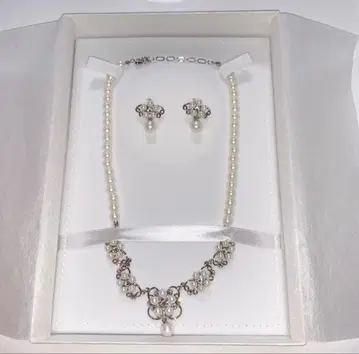 러브티아라 페어리 플라워 펄 목걸이 & 귀찌