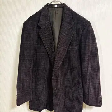 코듀로이 다크 브라운 체크 테일러드 자켓 M
