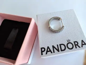 PANDORA 크리스탈 후프 귀걸이