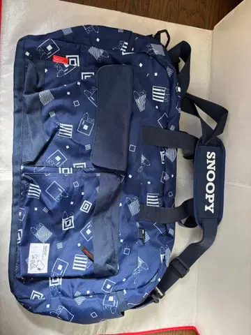 스누피 패턴 보스턴 백