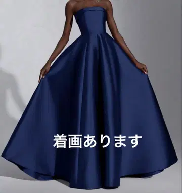 결혼식 2차 모임 드레스 네이비 블루