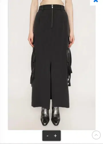 SLY 프론트 지퍼 카고 스커트 그레이