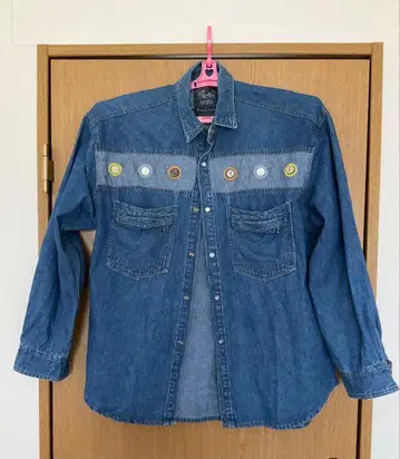 Ume Collection 데님 셔츠 긴팔 남성용 L