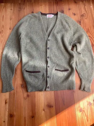 60년대 Rob Scot사제 100% 스코틀랜드 울 가디건 L 사이즈