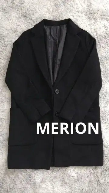 MERION 블랙 체스터 코트 사이즈 9