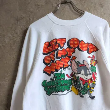 90년대 크리스마스 패니 패셔너블 빈티지 맨투맨 탈텍스