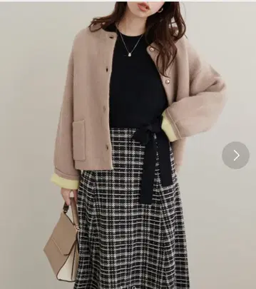 허리 리본 포함 긴팔 상의