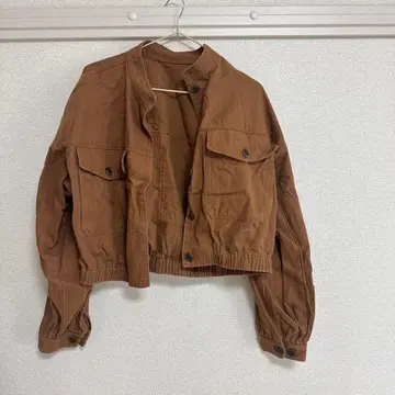 브라운 크롭 자켓