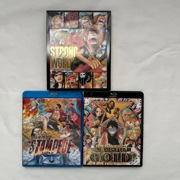 [ DVD/BD ] 극장판 원피스 3개 세트 스탬피드 FILM GOLD