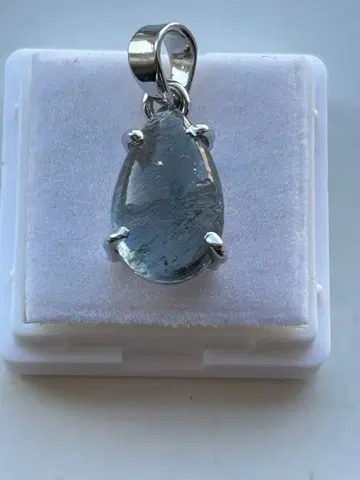 가격 인하 모스 아쿠아 마린 페어 쉐이프 펜던트 탑