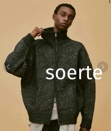 soerte 오버 사이즈 자카드 드라이버즈 니트