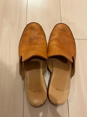 FEIT 파이트 가죽 샌들 슬립온 카멜