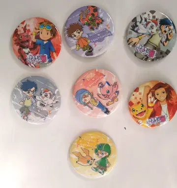 디지몬 캔뱃지 7개 세트 디지털 몬스터