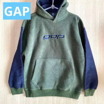 GAP 플리스 후드티 올리브 그린 네이비
