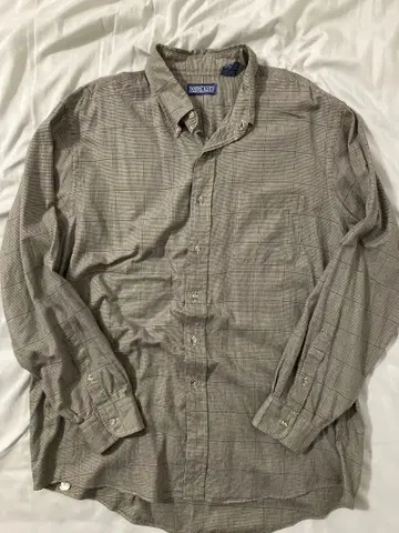 90s LANDS'END 버튼다운 셔츠 건그랩 체크