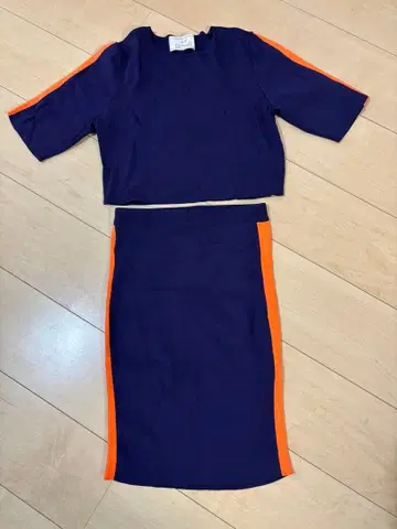 Rady 네이비/오렌지 스커트 셋업 S