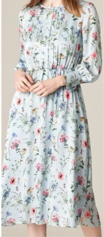 ANAYI 꽃무늬 긴팔 원피스 사이즈 38