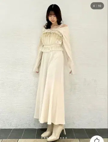 dazzlin 튤 개더 뷔스티에 컷 원피스