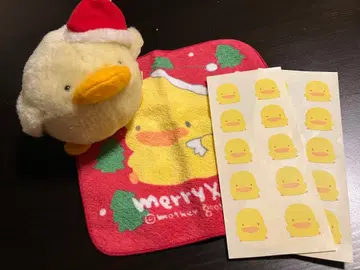 삐요짱 크리스마스 봉제 인형 마더구스 숲 손수건 씰