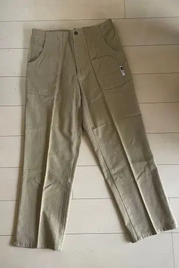 santa fe 산타페 베이지 치노 팬츠 와이드 팬츠 턱 팬츠 L