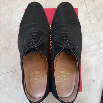 스코치 그레인 스웨이드 드레스 슈즈 블랙