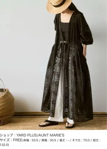 YARD PLUS/AUNT MARIE'S 블랙 롱 원피스