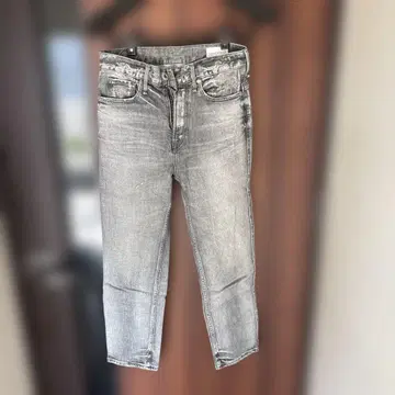 upper heights 데미지 가공 그레이 데님 팬츠