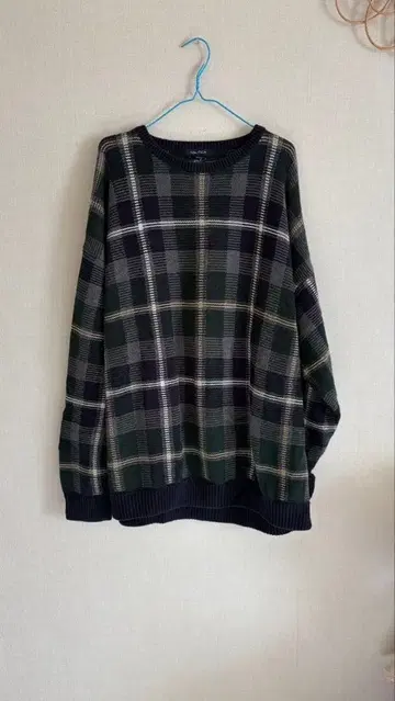 NAUTICA 체크 무늬 니트 스웨터