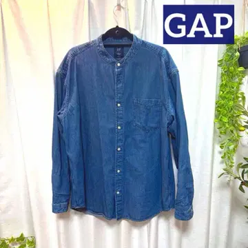GAP 데님 칼라리스 셔츠 L 루즈핏
