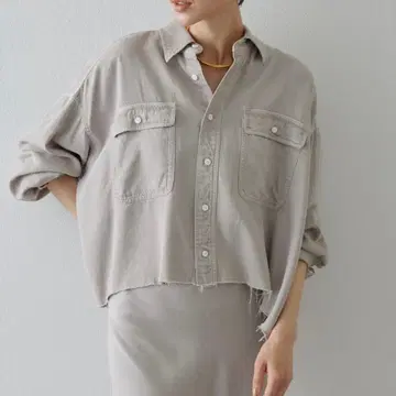 Whim Gazette 윔 가젯 텐셀 (TM) 섬유 사용 셔츠 베이지