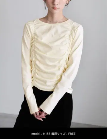 개더 긴팔 상의 FREE