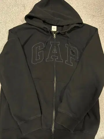 GAP 블랙 집업 후드티 L 사이즈