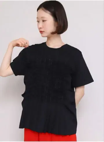 iki 스와이 천축 배색 개더 T셔츠