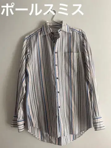 폴스미스 멀티 스트라이프 긴팔 셔츠 비즈니스 드레스 화이트